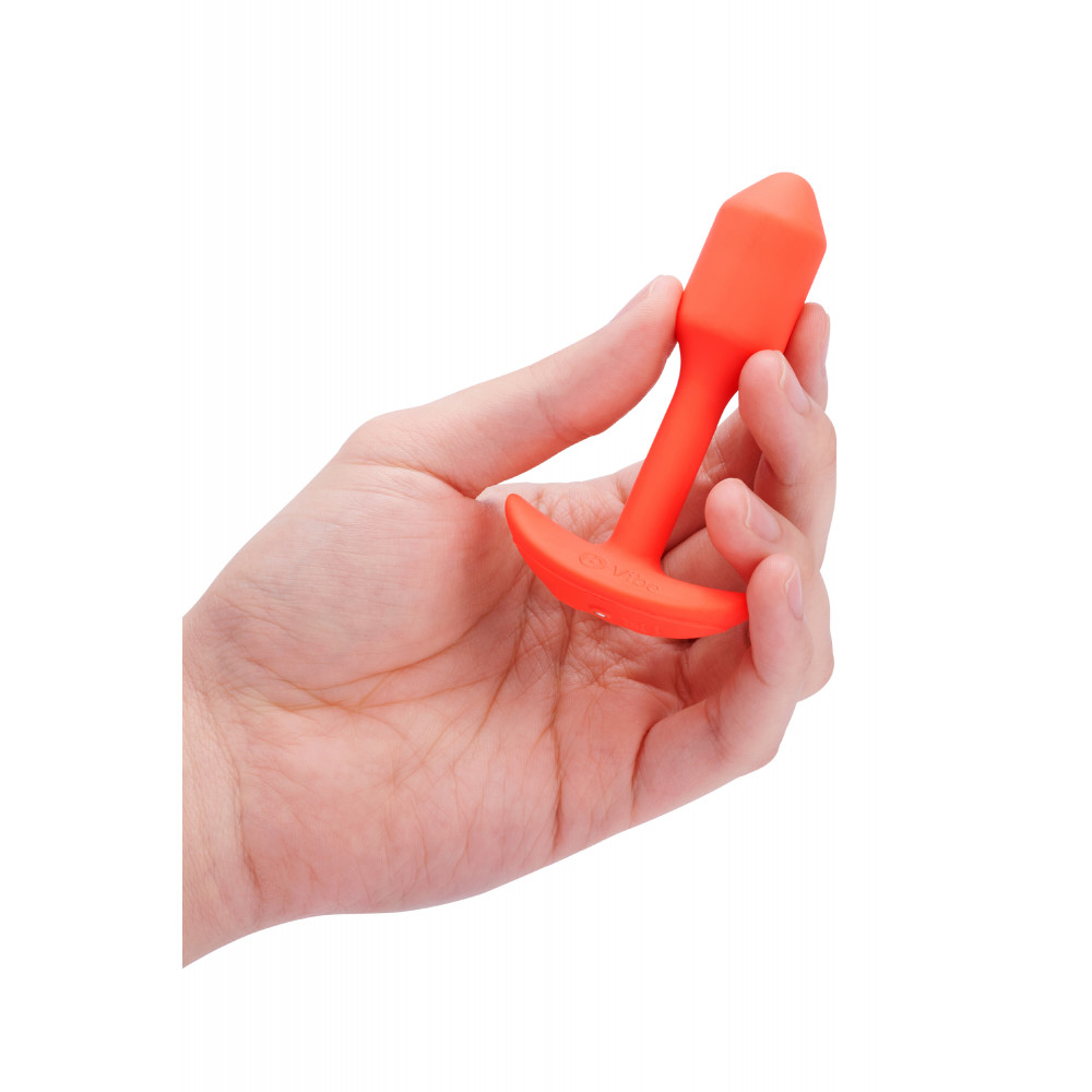 Секс игрушки - Анальна пробка с вибрацией размер S B-Vibe Vibrating Snug Plug 1, оранжевая 5