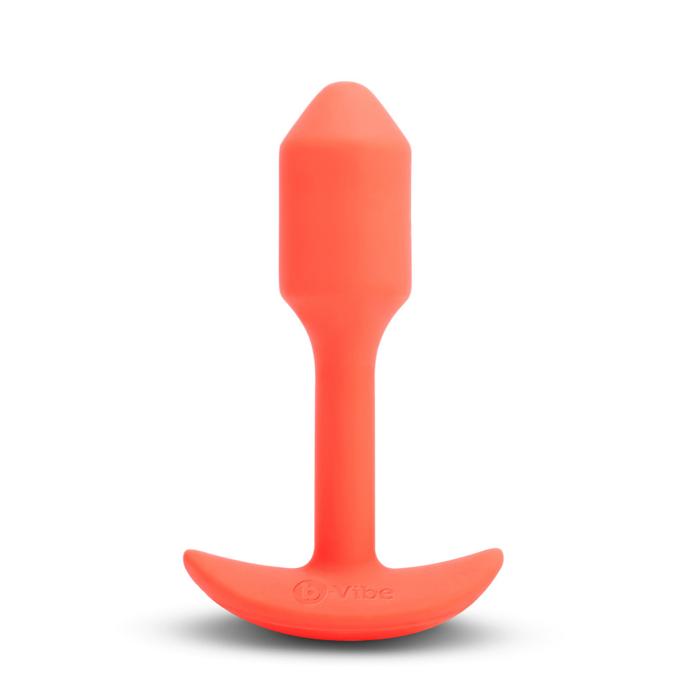 Секс игрушки - Анальна пробка с вибрацией размер S B-Vibe Vibrating Snug Plug 1, оранжевая 2