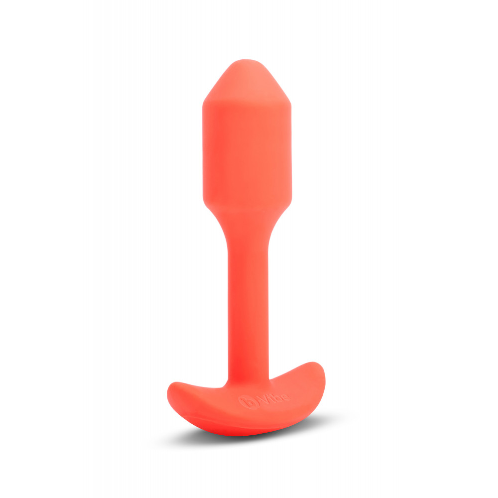 Секс игрушки - Анальна пробка с вибрацией размер S B-Vibe Vibrating Snug Plug 1, оранжевая 3