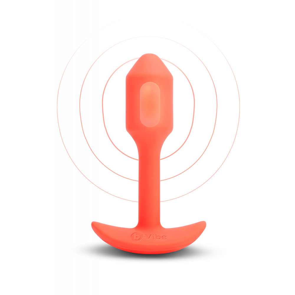 Секс игрушки - Анальна пробка с вибрацией размер S B-Vibe Vibrating Snug Plug 1, оранжевая