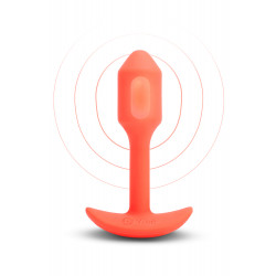 Анальна пробка с вибрацией размер S B-Vibe Vibrating Snug Plug 1, оранжевая
