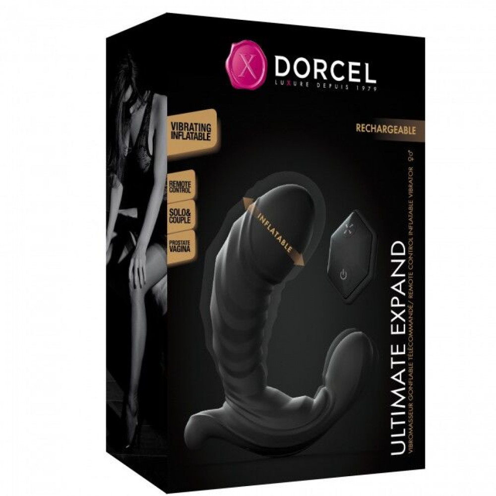 Вибратор - Универсальный вибратор с надувающимся стволом Dorcel ULTIMATE EXPAND 1