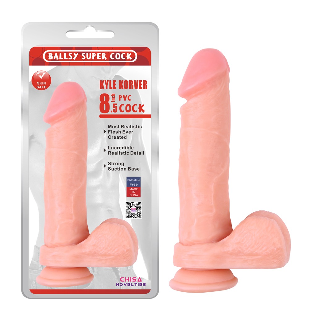 Секс игрушки - Фаллоимитатор реалистичный Chisa Ballsy Super Cock 8.5 на присоске с ярко выраженной головкой