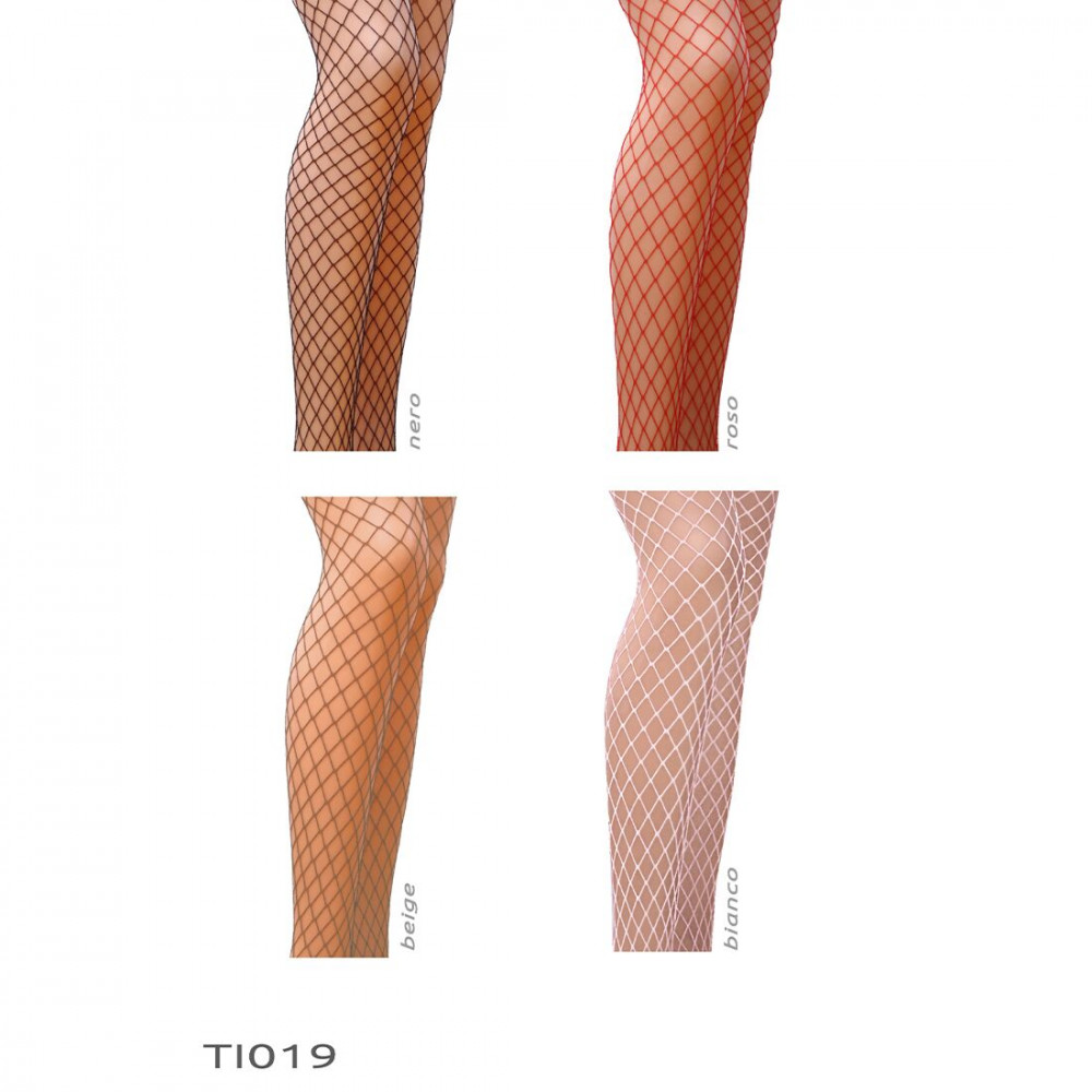 Чулки - Колготки в сеточку без выделенных трусиков Passion TI019 nero 1/2 (fishnet) типа Кабаретка 3