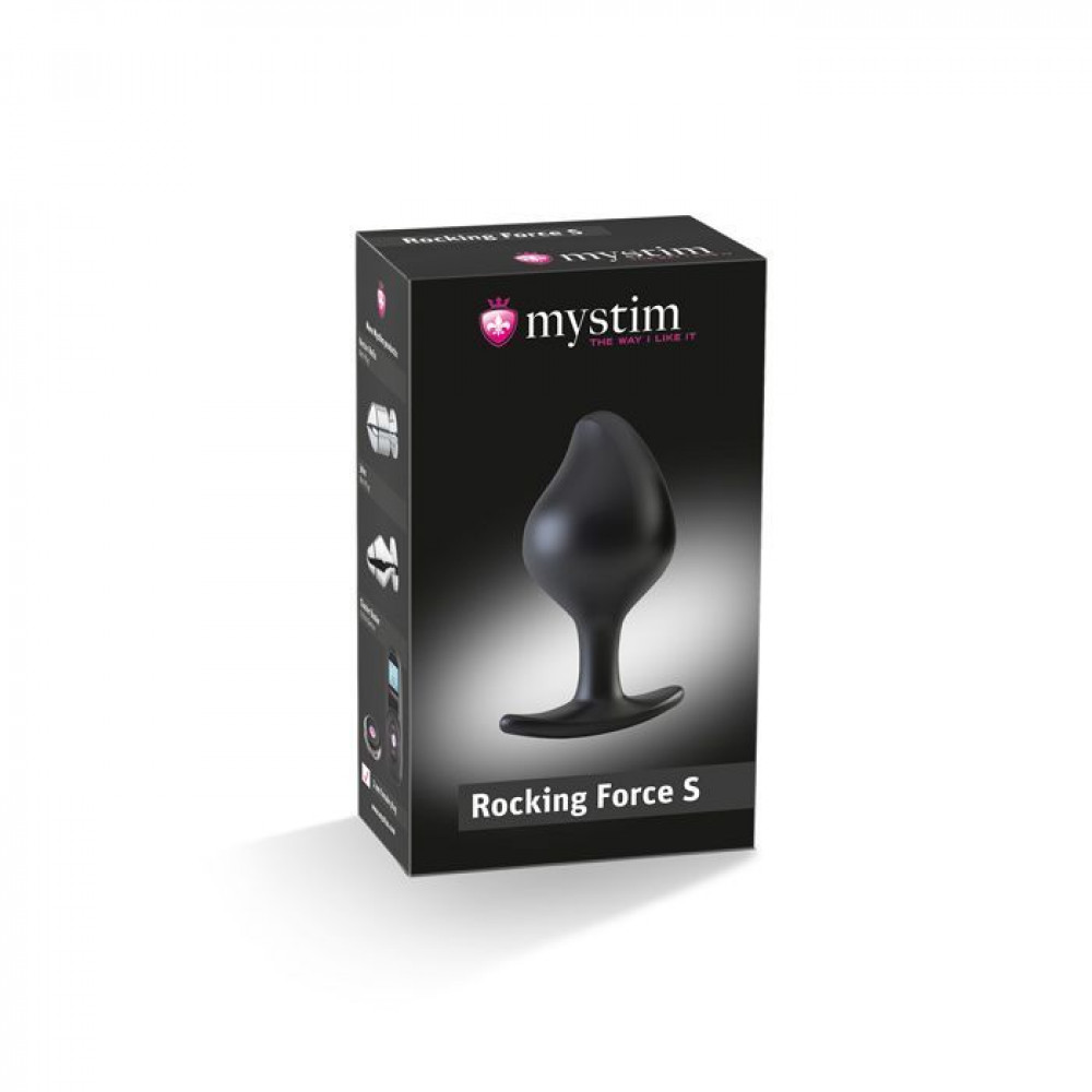 Электростимуляторы - Силиконовая анальная пробка Mystim Rocking Force S для электростимулятора, диаметр 3,7см 2