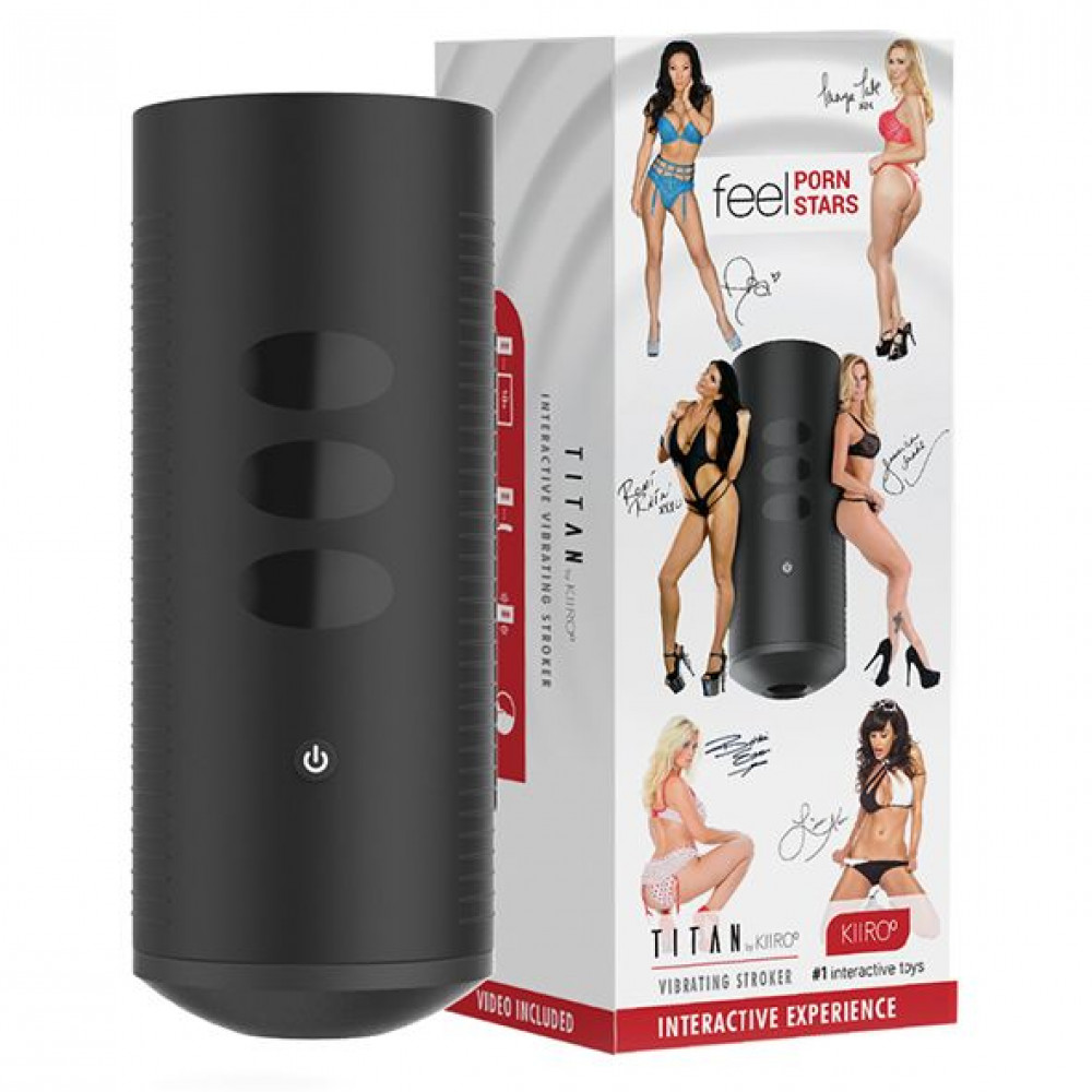 Мастурбаторы с вибрацией - Интерактивный мастурбатор Kiiroo Titan Feel Pornstars Experience, 9 вибромоторов, теледильдоника