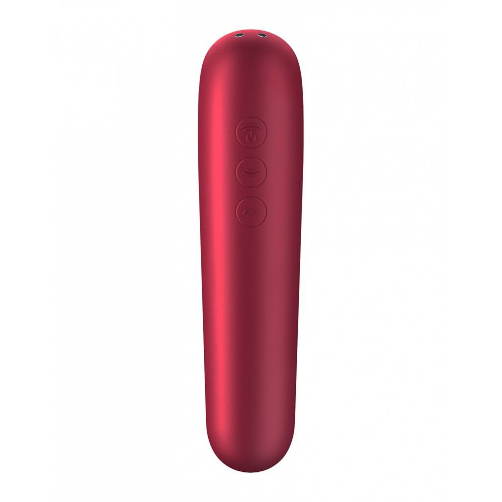 Вибраторы вакуумные - Смарт-вибратор и вакуумный стимулятор 2в1 Satisfyer Dual Love Pink 3