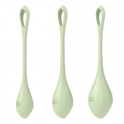 Набор йони бусин Satisfyer Yoni Power 2 Light Green, диаметр 2-2,5-3см, вес 22-44-73гр