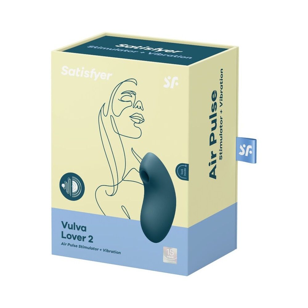 Вибраторы вакуумные - Вакуумный вибратор Satisfyer Vulva Lover 2 Blue 1