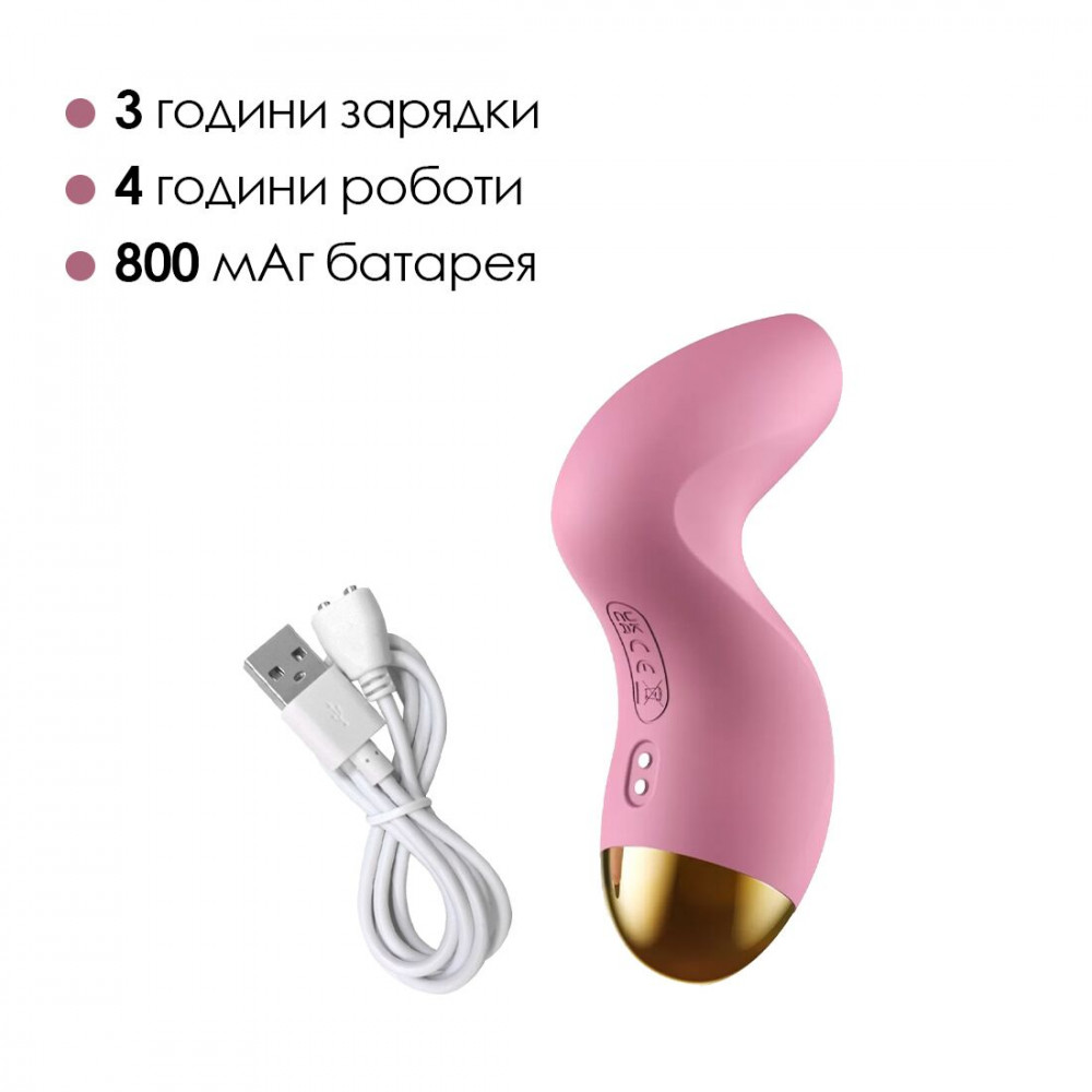 Вибраторы вакуумные - Вакуумный клиторальный стимулятор Svakom Pulse Pure Pale Pink, 5 режимов, 5 интенсивностей в каждом 5