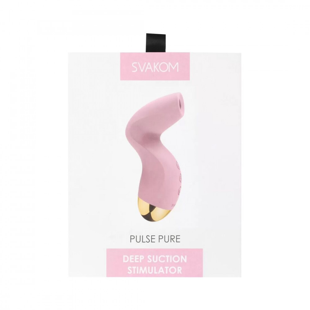 Вибраторы вакуумные - Вакуумный клиторальный стимулятор Svakom Pulse Pure Pale Pink, 5 режимов, 5 интенсивностей в каждом 2