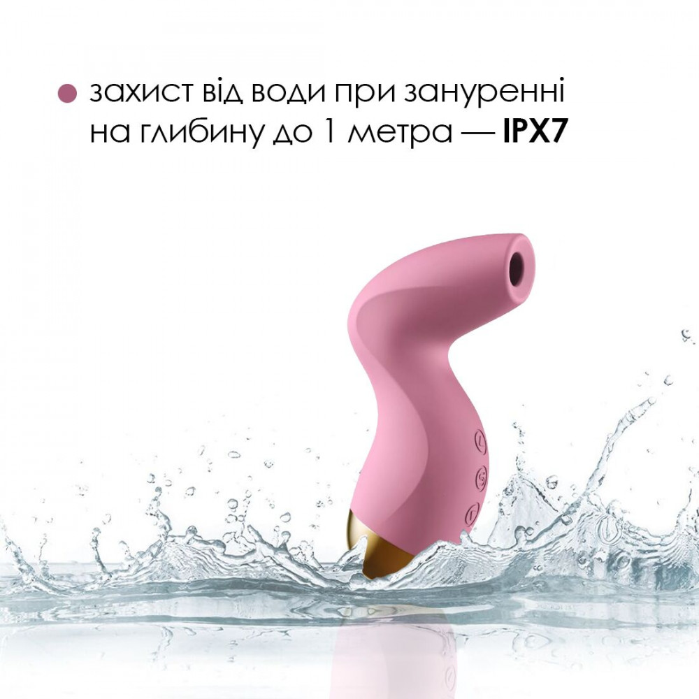 Вибраторы вакуумные - Вакуумный клиторальный стимулятор Svakom Pulse Pure Pale Pink, 5 режимов, 5 интенсивностей в каждом 6