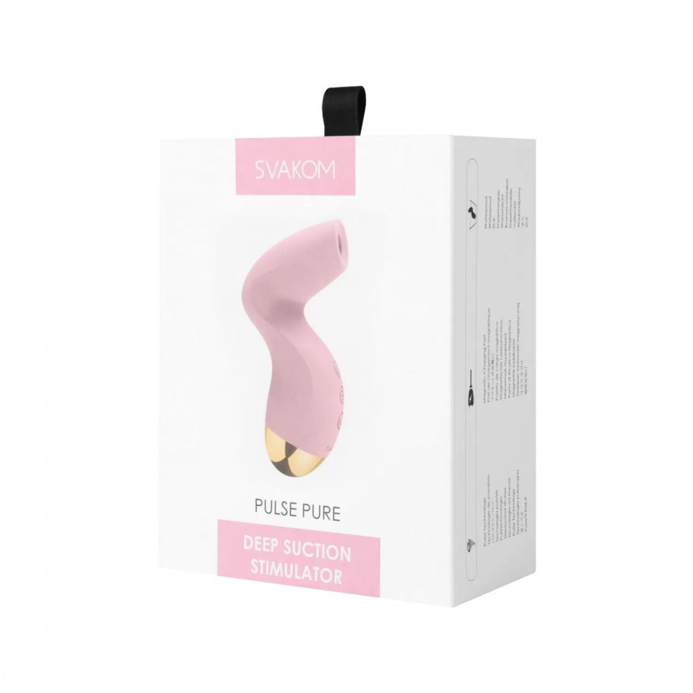 Вибраторы вакуумные - Вакуумный клиторальный стимулятор Svakom Pulse Pure Pale Pink, 5 режимов, 5 интенсивностей в каждом 3