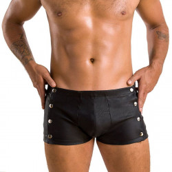 Мужские кожаные боксеры с заклепками Passion 048 Short David XXL/XXXL Black