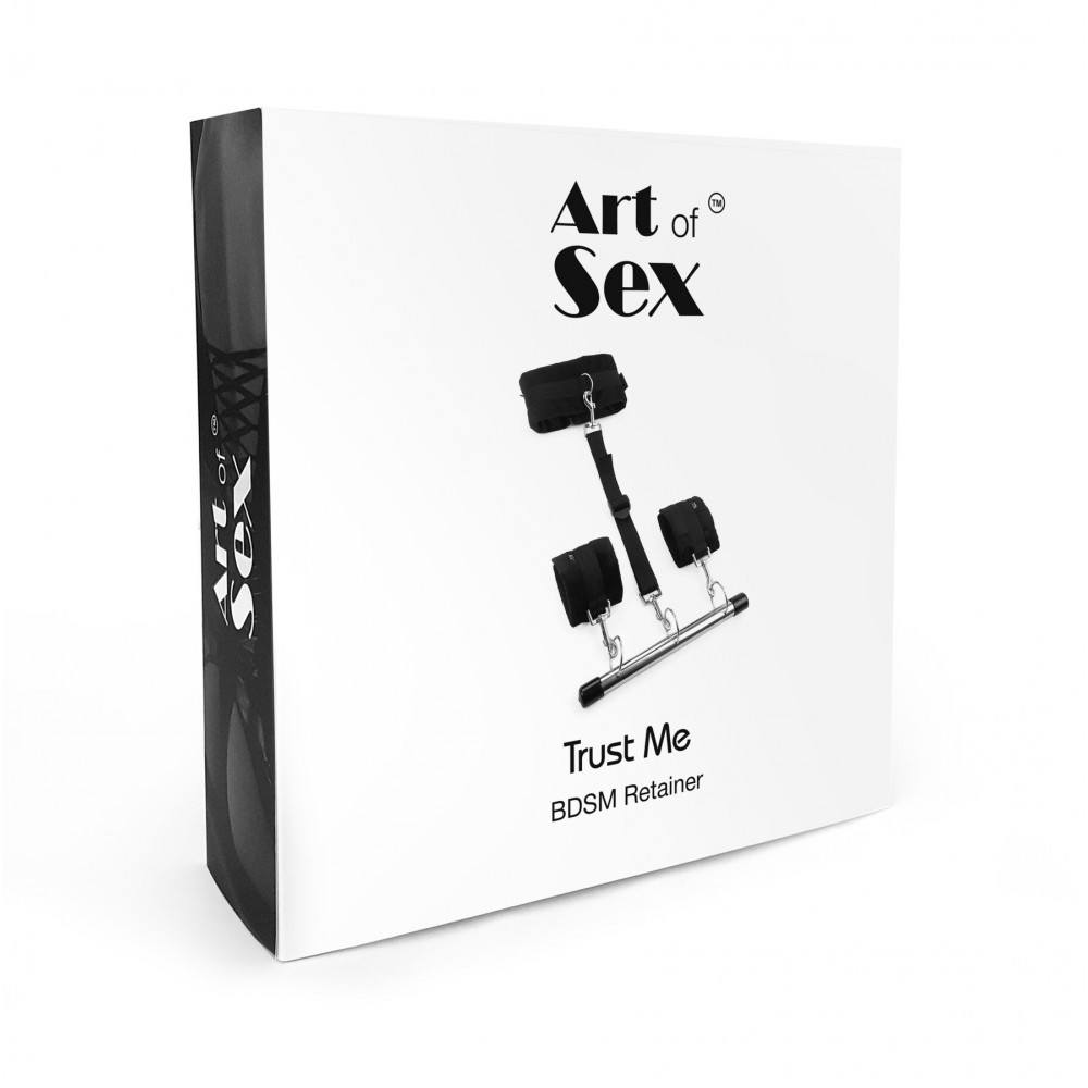 Наручники, веревки, бондажы, поножи - Фиксатор для рук и шеи  Art of Sex - Trust me, цвет черный 1