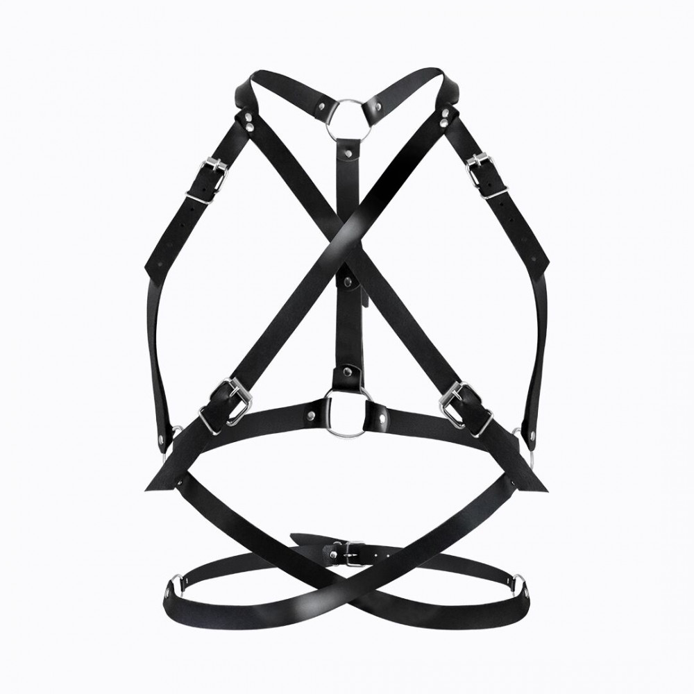 Чокеры, портупеи - Женская портупея Art of Sex - Agnessa Leather harness, Черный XS-M