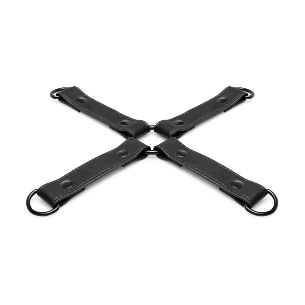 Наручники, веревки, бондажы, поножи - Крестовина Bedroom Fantasies Hogtie 4 - Way Restraint Cross - Black 6