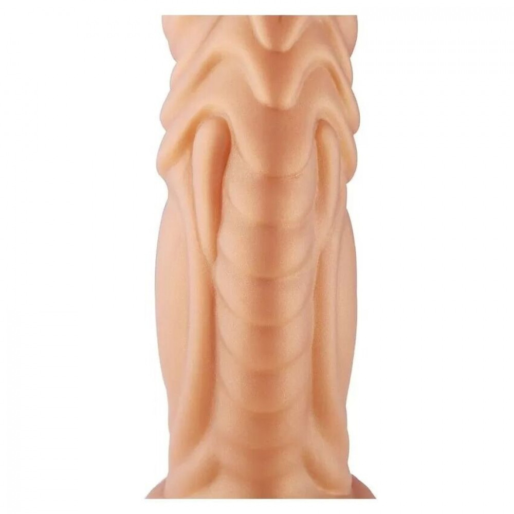  - Силиконовый дилдо Hismith Slightly Curved Silicone Dildo Monster Series 4
