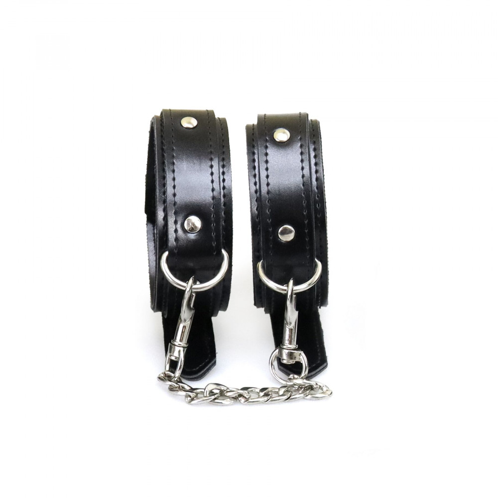 Наручники, веревки, бондажы, поножи - Поножи из экокожи Art of Sex -  Emoji Ankle cuffs 1