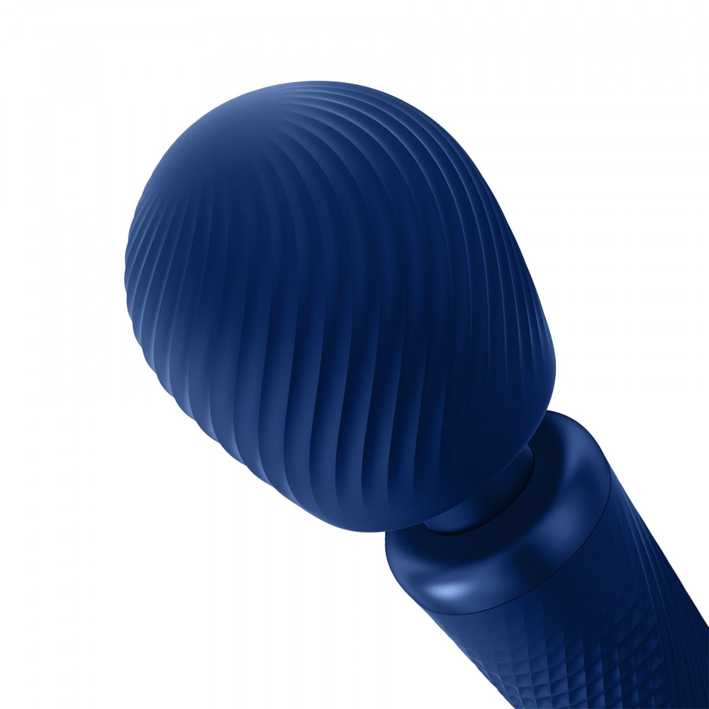 Вибромассажеры - Вибромассажер Fun Factory VIM Vibrating Wand midnight blue, супермощный и легкий, до 6 часов работы 5