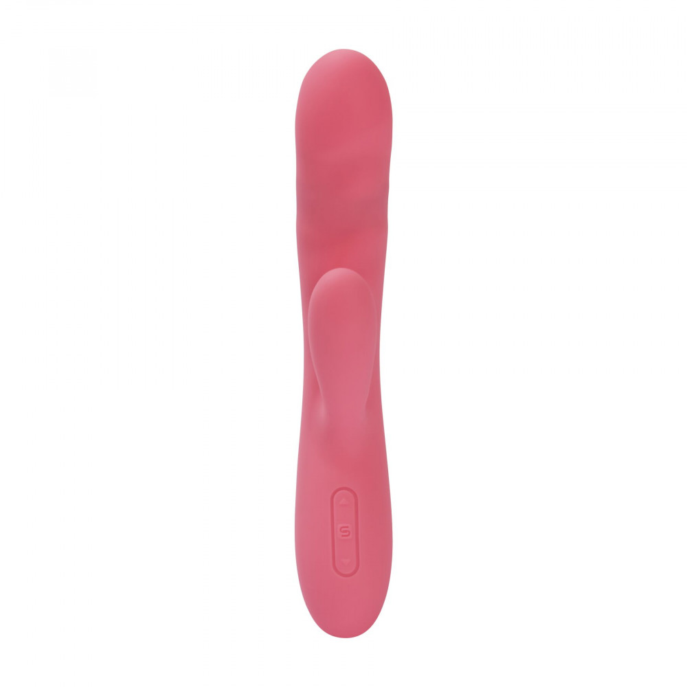 Вибратор-кролик - Вибратор-кролик Svakom Avery Strawberry Pink с двигающимся стволом, движение вперед-назад 6