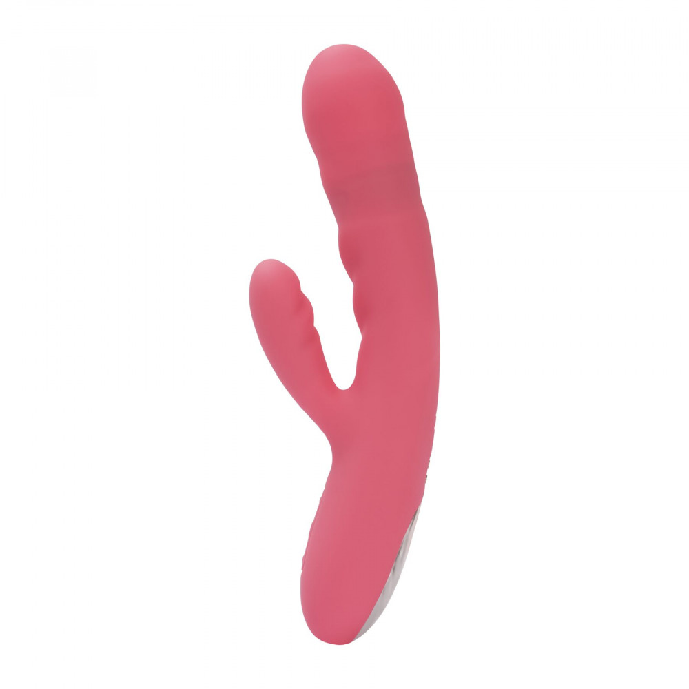 Вибратор-кролик - Вибратор-кролик Svakom Avery Strawberry Pink с двигающимся стволом, движение вперед-назад