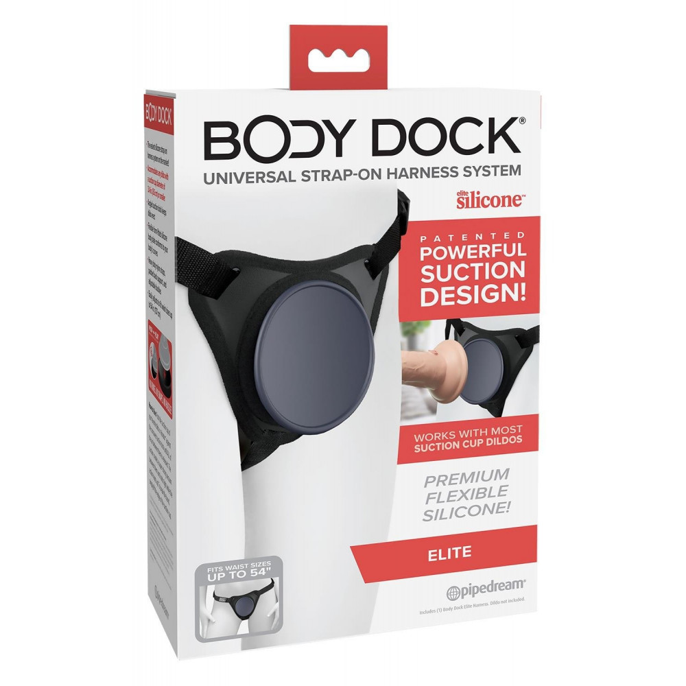 Секс игрушки - Трусики для страпона Pipedream Body Dock Elite чёрные 5
