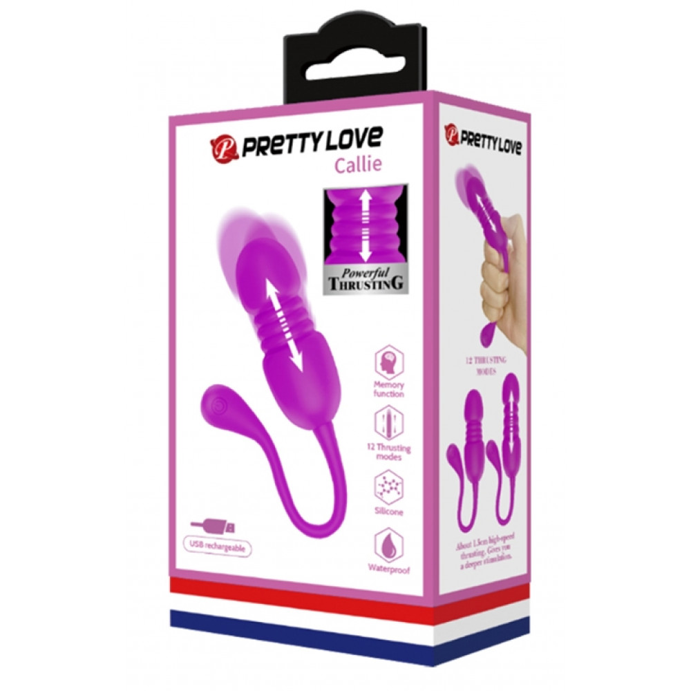 Вибратор - Виброяйцо с возвратно-поступательным движением Pretty Love - Callie, BI-014892 1