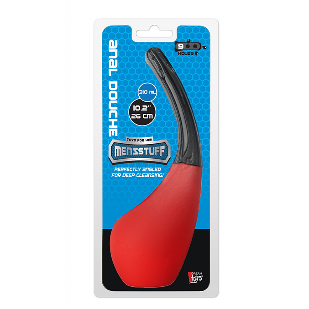 Анальные игрушки - Анальный душ MENZSTUFF 9 HOLE ANAL DOUCHE RED/BLACK 1