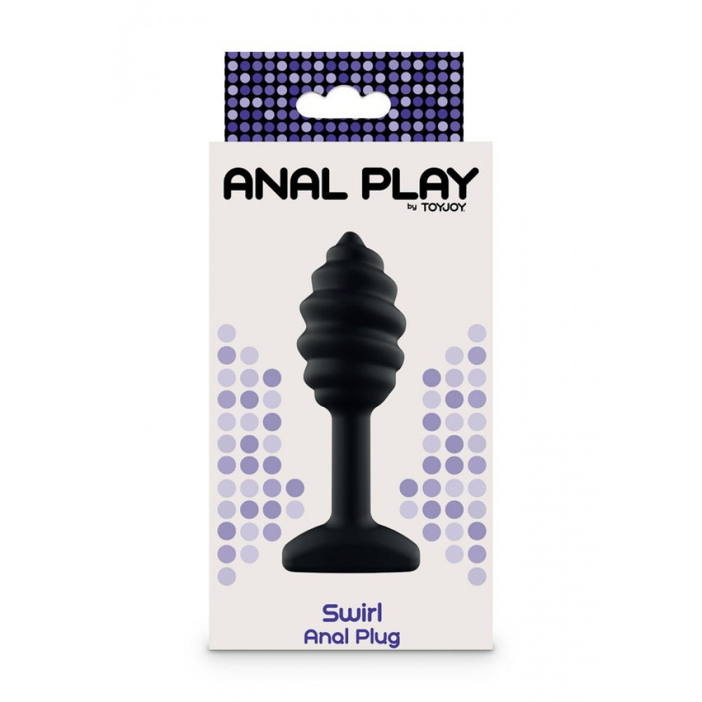 Секс игрушки - Анальная пробка спиралевидная Toy Joy Anal Play Swirl черная 5