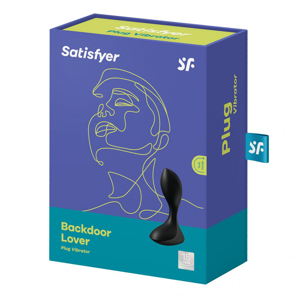 Анальные пробки с вибрацией - Анальная вибропробка Satisfyer Backdoor Lover Black 1