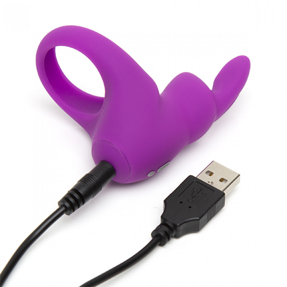 Эрекционные кольца с вибрацией - Эрекционное кольцо с вибрацией Happy Rabbit Rechargeable Cock Ring Purple 3