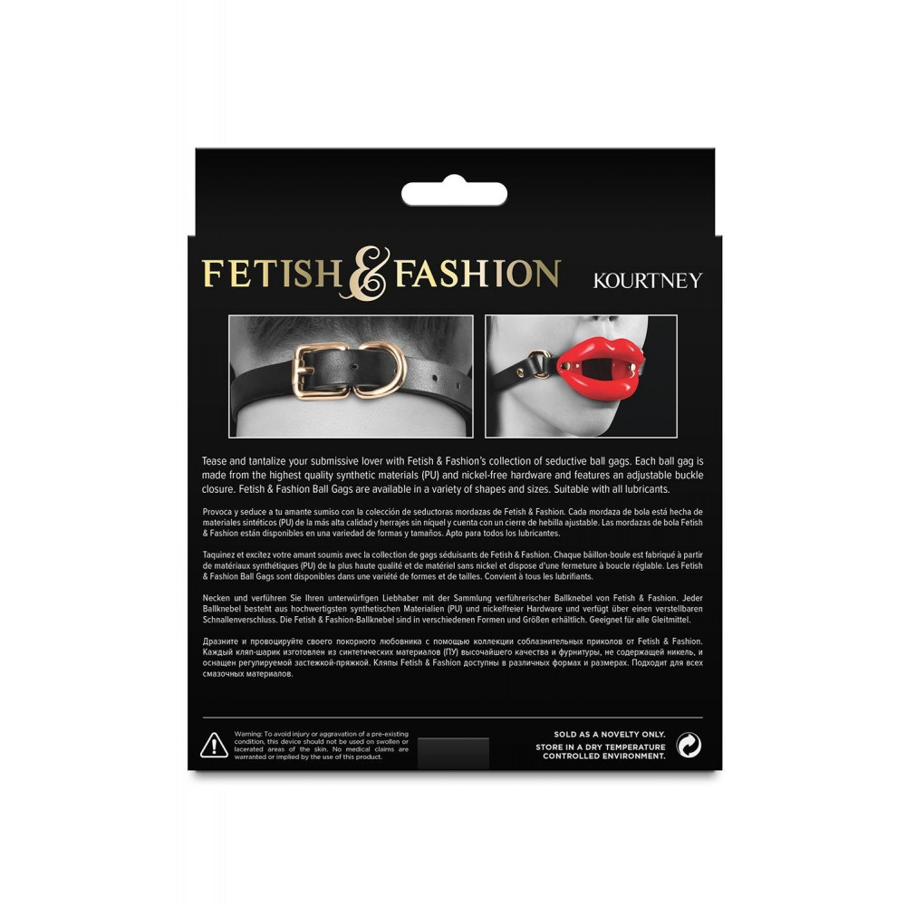 БДСМ игрушки - Кляп в виде губ NS Novelties Fetish & Fashion красный 2