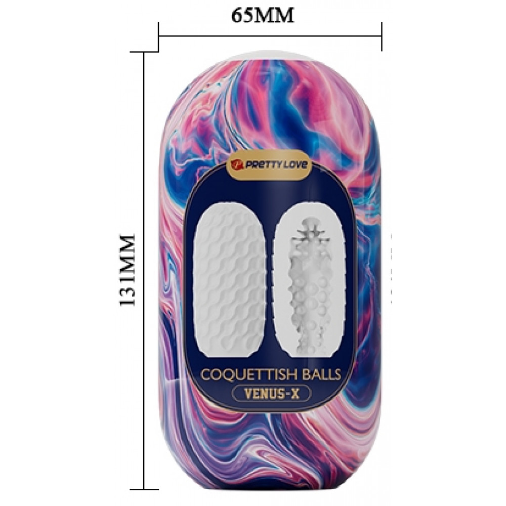 Мастурбаторы вагины - Мастурбатор яйцо Pretty Love - Coquettish balls VENUS-X, BI-014932-2 1