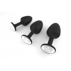 Анальная пробка Dorcel Geisha Plug Diamond L с шариком внутри, создает вибрации, макс. диаметр 4см