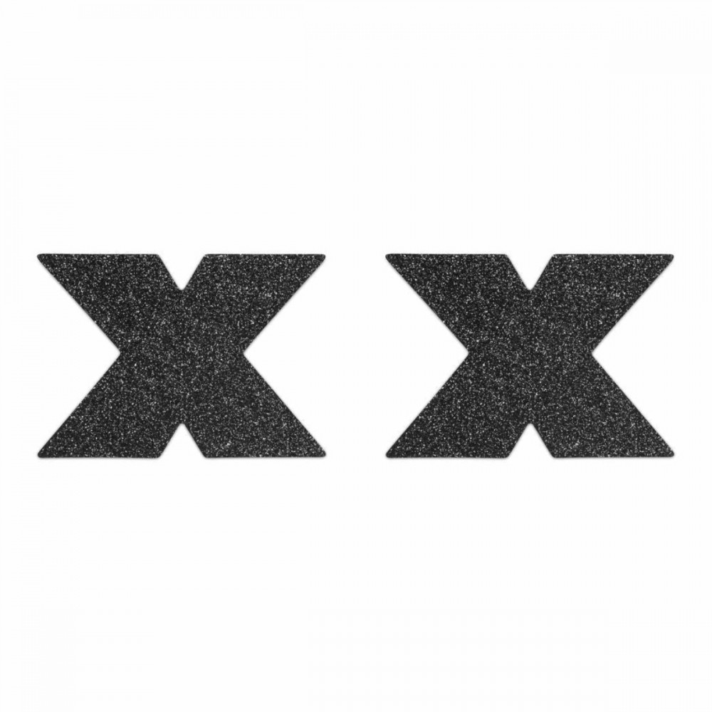  - Пестисы в виде крестов Bijoux Indiscrets, черные 2