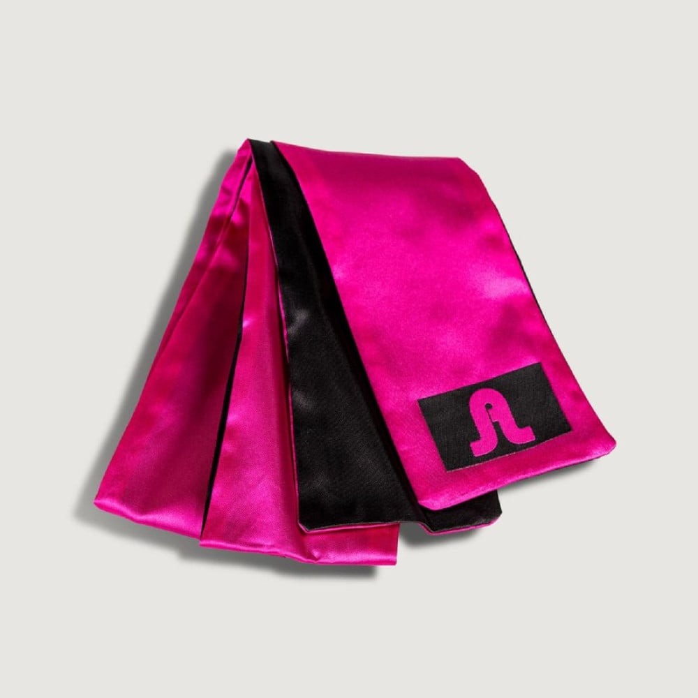 БДСМ игрушки - Повязка из сатина на глазу Adrien Lastic Satin Sash черно-розовая 3