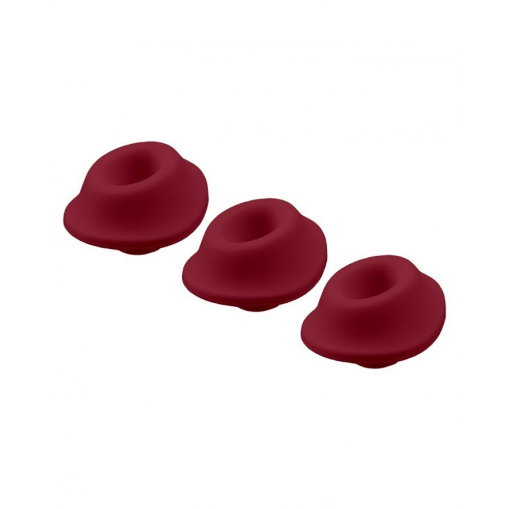 Вибраторы Womanizer - Сменные насадки Womanizer Premium и Classic (3 шт.), средние, бордо