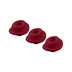 Сменные насадки Womanizer Premium и Classic (3 шт.), средние, бордо
