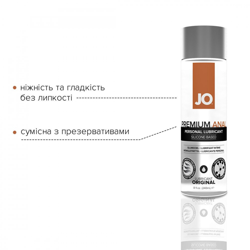 Анальные смазки - Анальная смазка System JO ANAL PREMIUM - ORIGINAL (240 мл) на силиконовой основе водостойкая 3