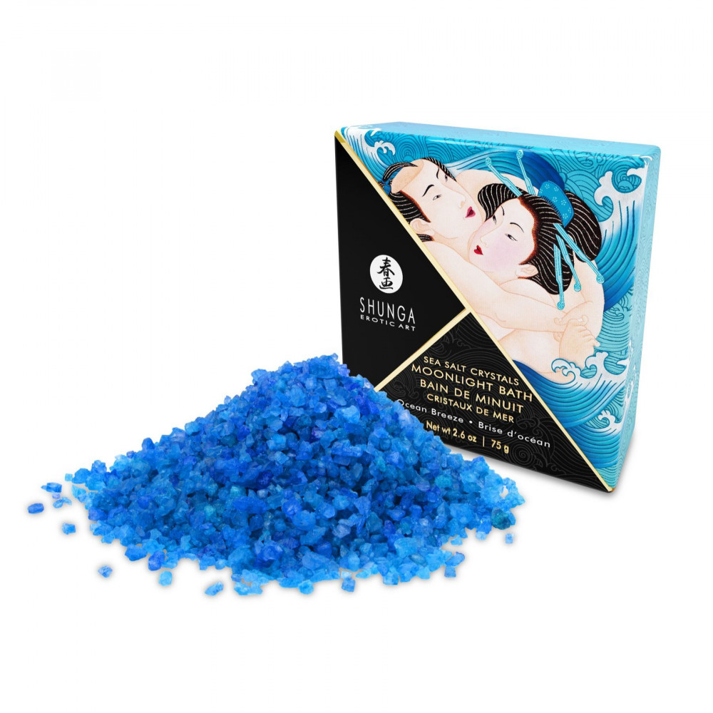 Романтическая атмосфера - Соль для ванны Shunga Moonlight Bath – Ocean Breeze (75 гр), соль Мертвого моря, аромамасла 1