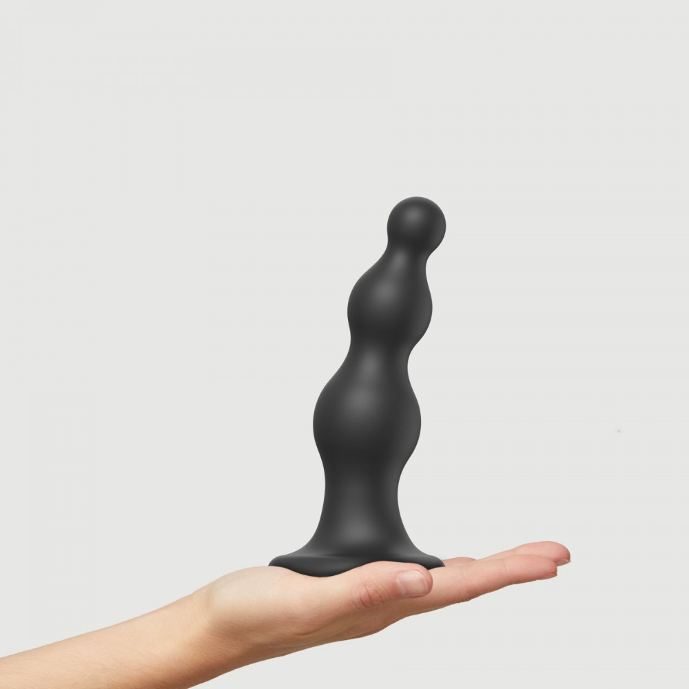 Страпон - Насадка для страпона Strap-On-Me Dildo Plug Beads Black L 5