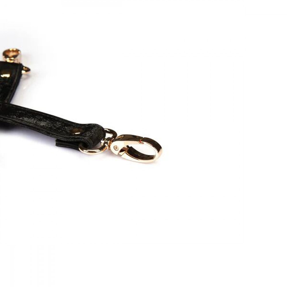 Наручники, веревки, бондажы, поножи - Крестовина для фиксации Liebe Seele Boudoir Amor Pink Hogtie Black 2