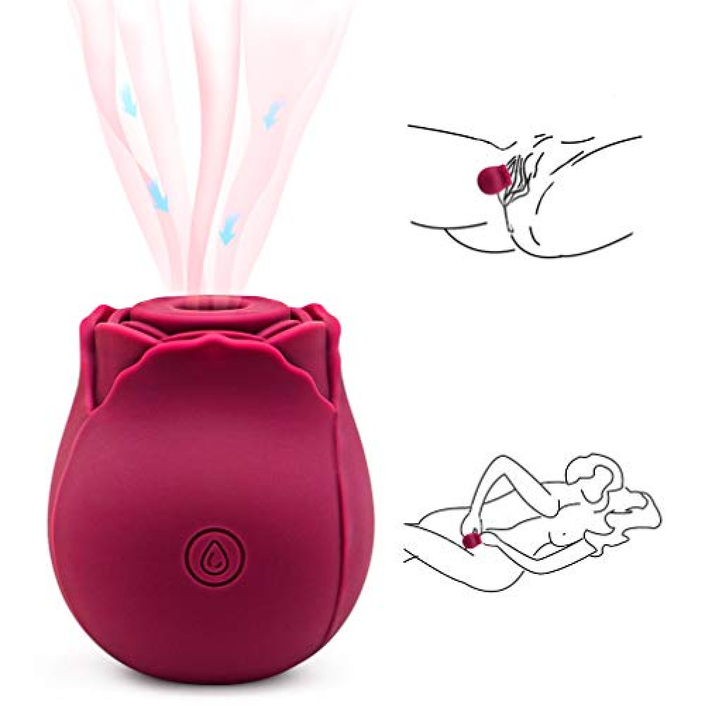 Вибраторы вакуумные - Вакуумный клиторальный стимулятор Chisa Rose Petal (Rose Red) 2