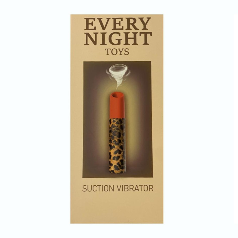 Секс игрушки - Вакуумный стимулятор клитора Every Night Toys в форме помады, леопардовый принт 2