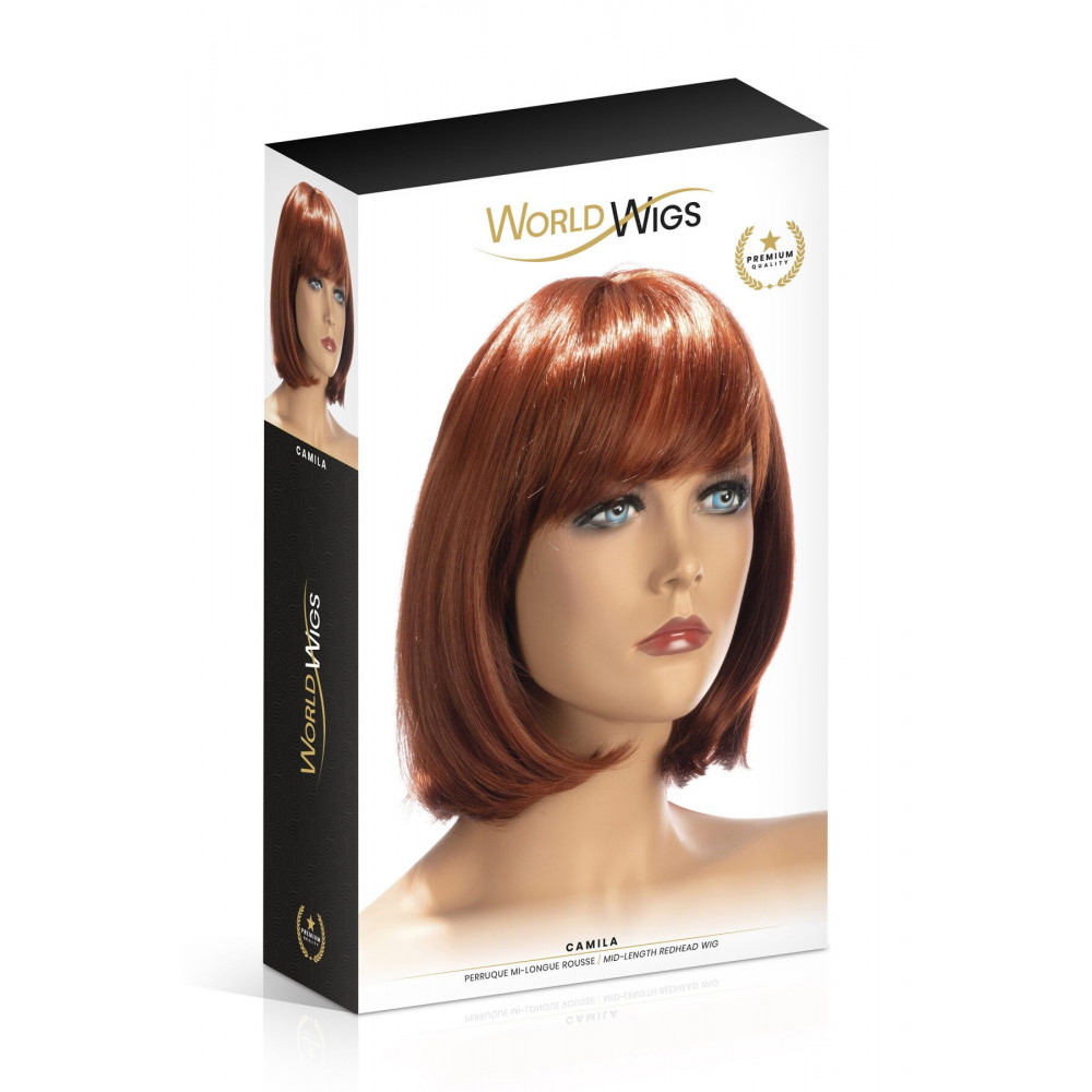 Аксессуары для эротического образа - Парик World Wigs CAMILA MID-LENGTH REDHEAD 1