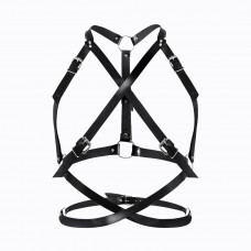 Женская портупея Art of Sex - Agnessa Leather harness, Черный L-2XL