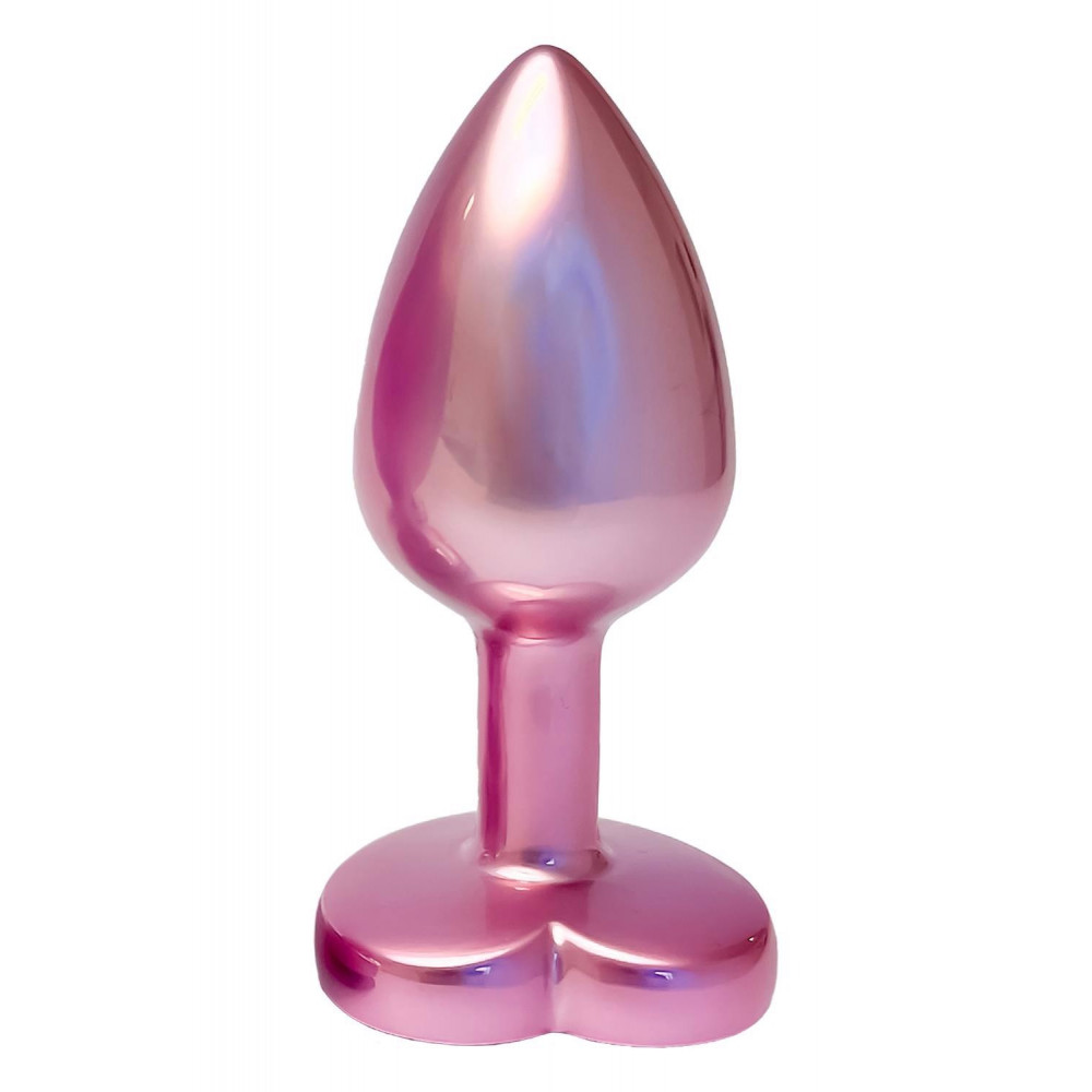 Секс игрушки - Анальная пробка розовая Dream Toys Gleaming Love с декоративным камнем в виде сердца, S 1