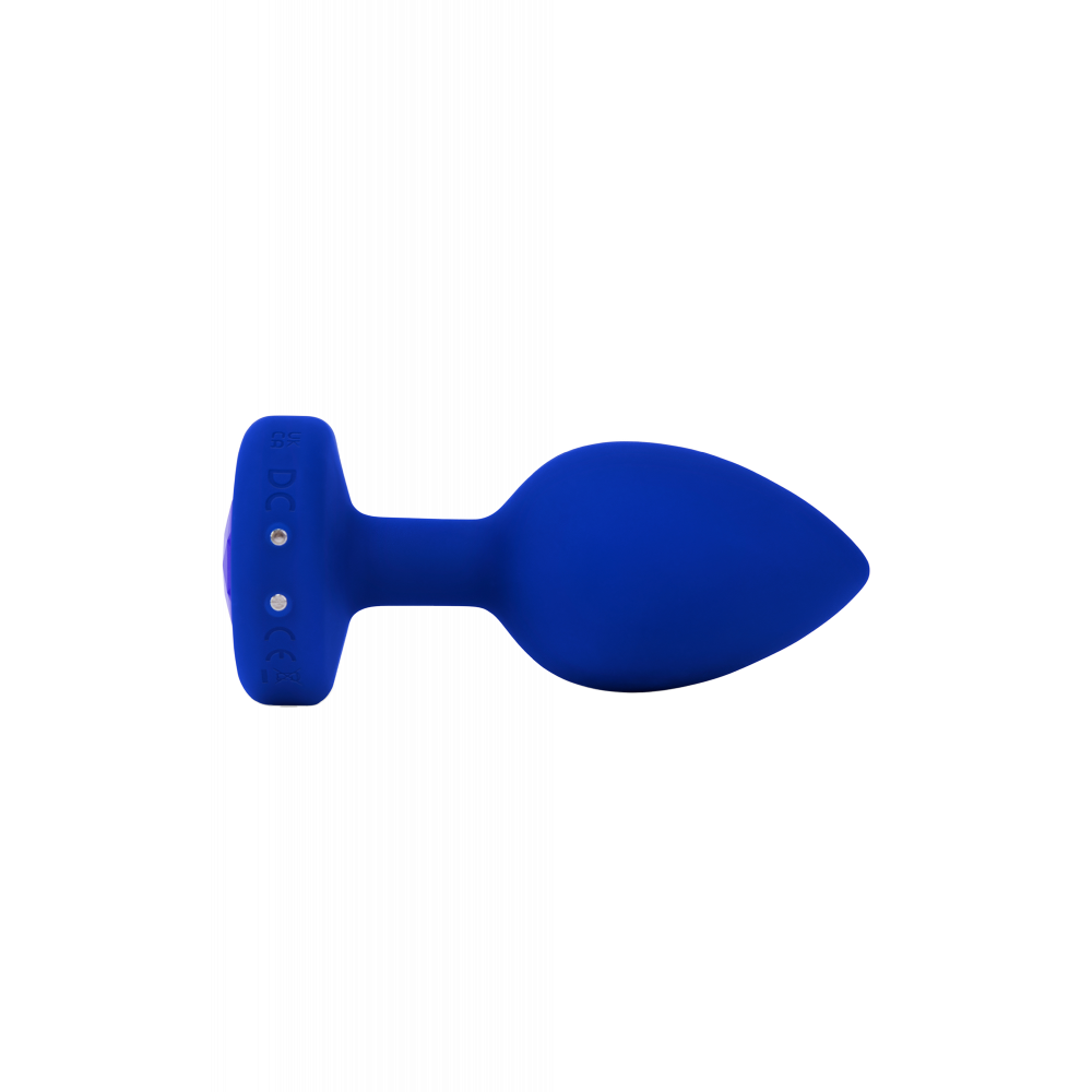 Секс игрушки - Анальная пробка с камнем и с вибрацией L/XL B-Vibe с дистанционным пультом управления, синяя 6