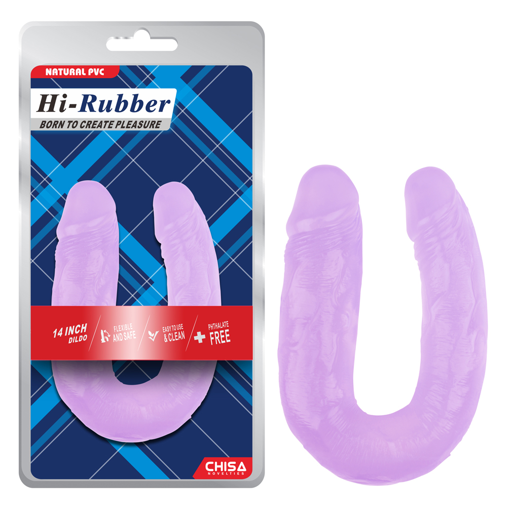 Секс игрушки - Фаллоимитатор двойной Chisa Hi-Rubber, фиолетовый